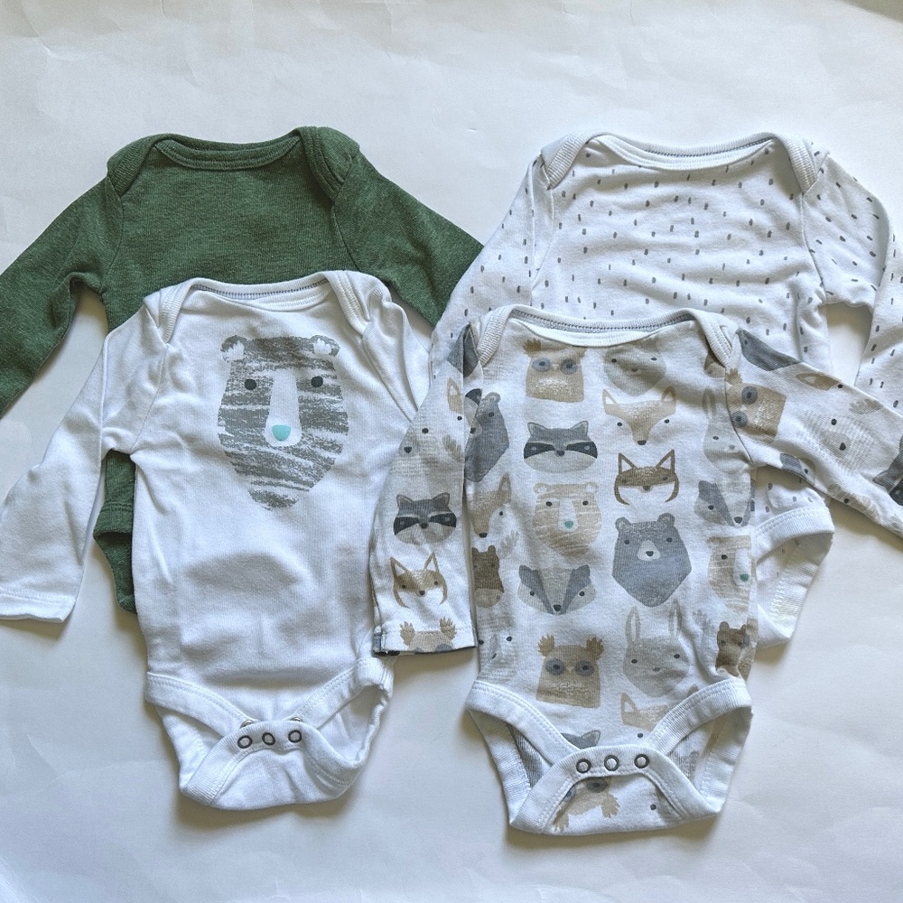 Newborn Baby Clothing Bundle Cloud Island Long Sleeve Onesies